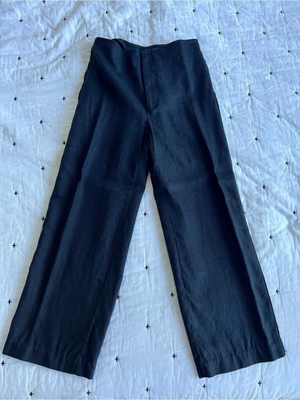 Reformation Black linen Wide Leg Pants
